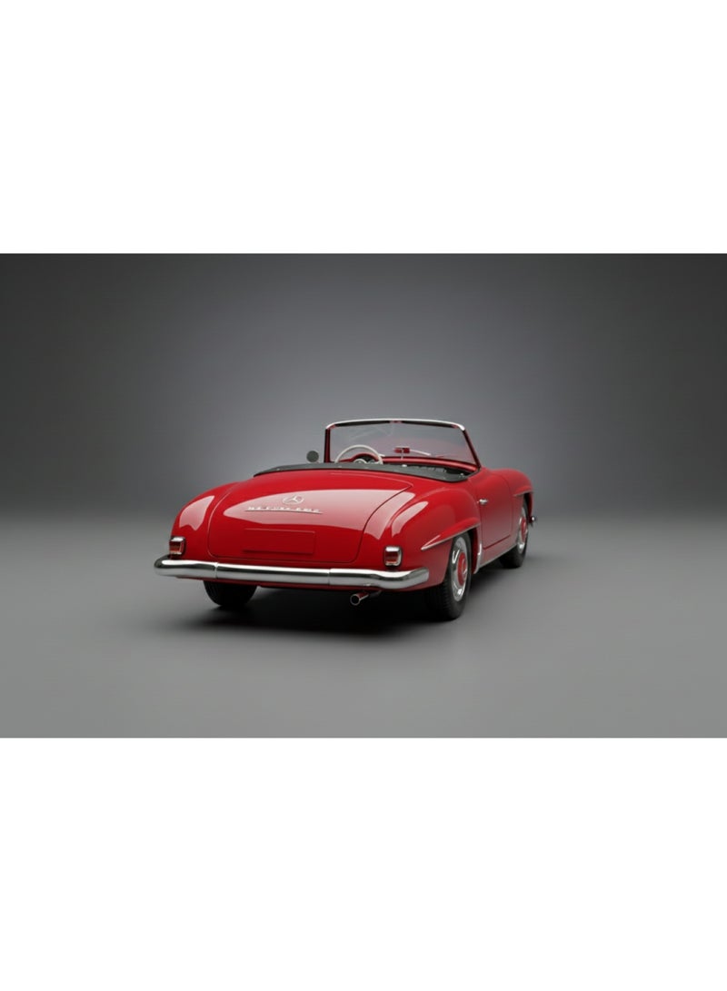 Welly Vintage 1:24 Scale Mercedes-Benz 190 SL Roadster Die-Cast - Classic Red Convertible Heritage Model - Image 5